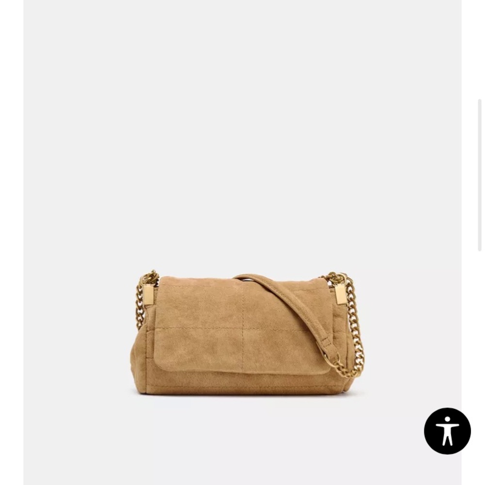 Tan Suede Shoulder Bag